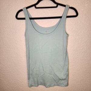 Old Navy First-Layer Slim-Fit Rib-Knit Tank Top for Women Light Blue m